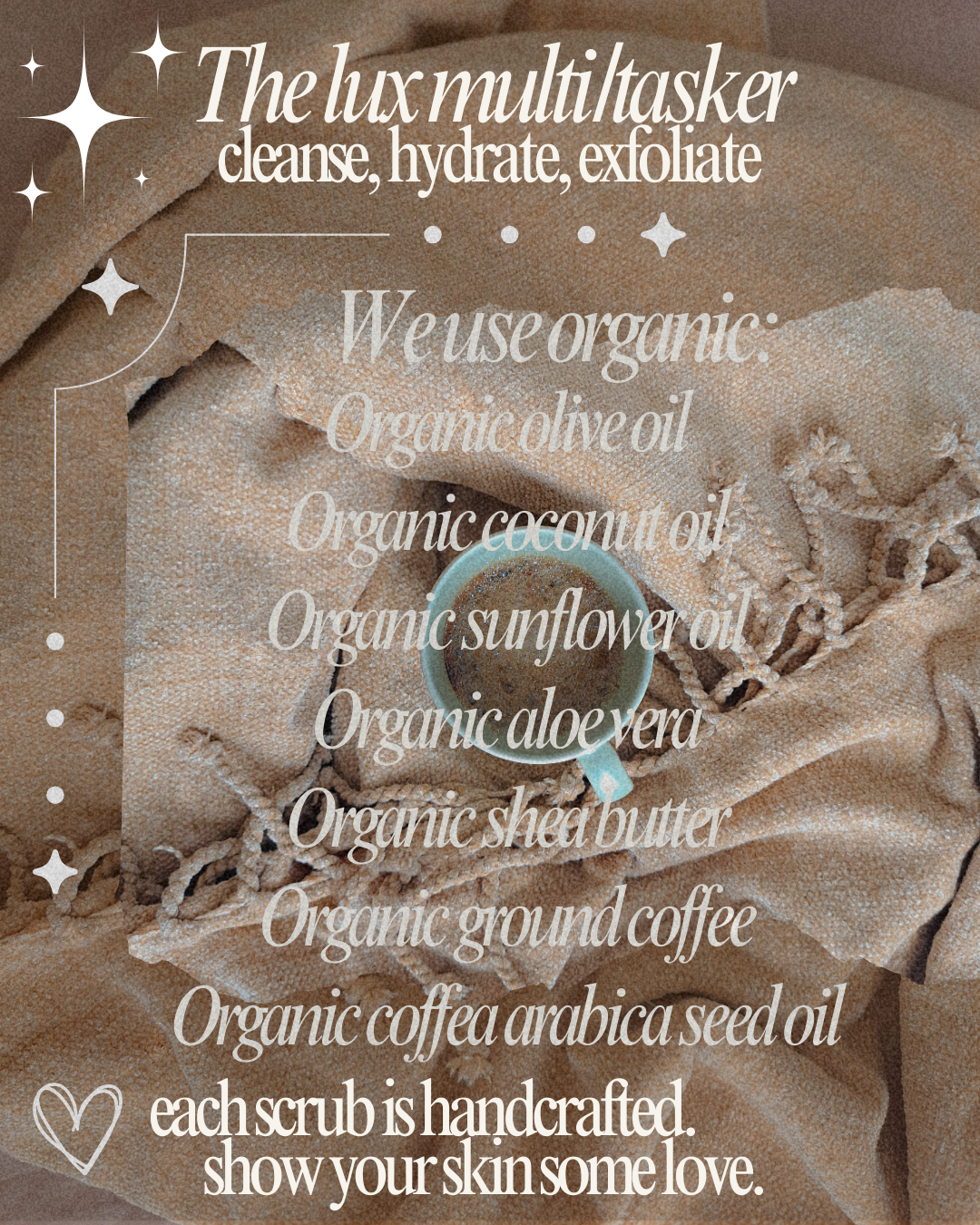 Sugar with Local Fair Trade Coffee Scrub <Tighten>