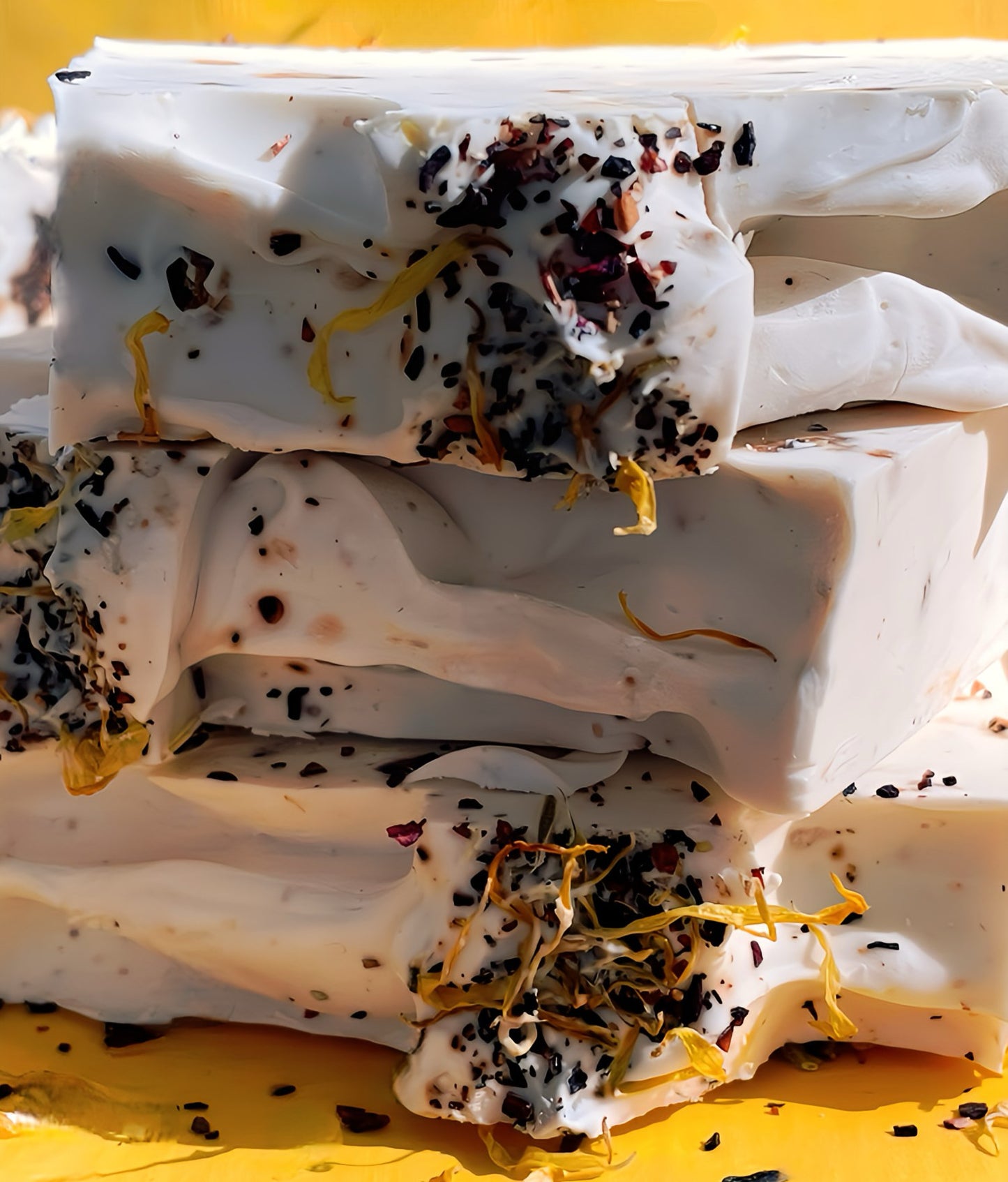 The Bare & Beautiful Bar: Cold Processed Double Butter Bar with Ghanian Black Soap.