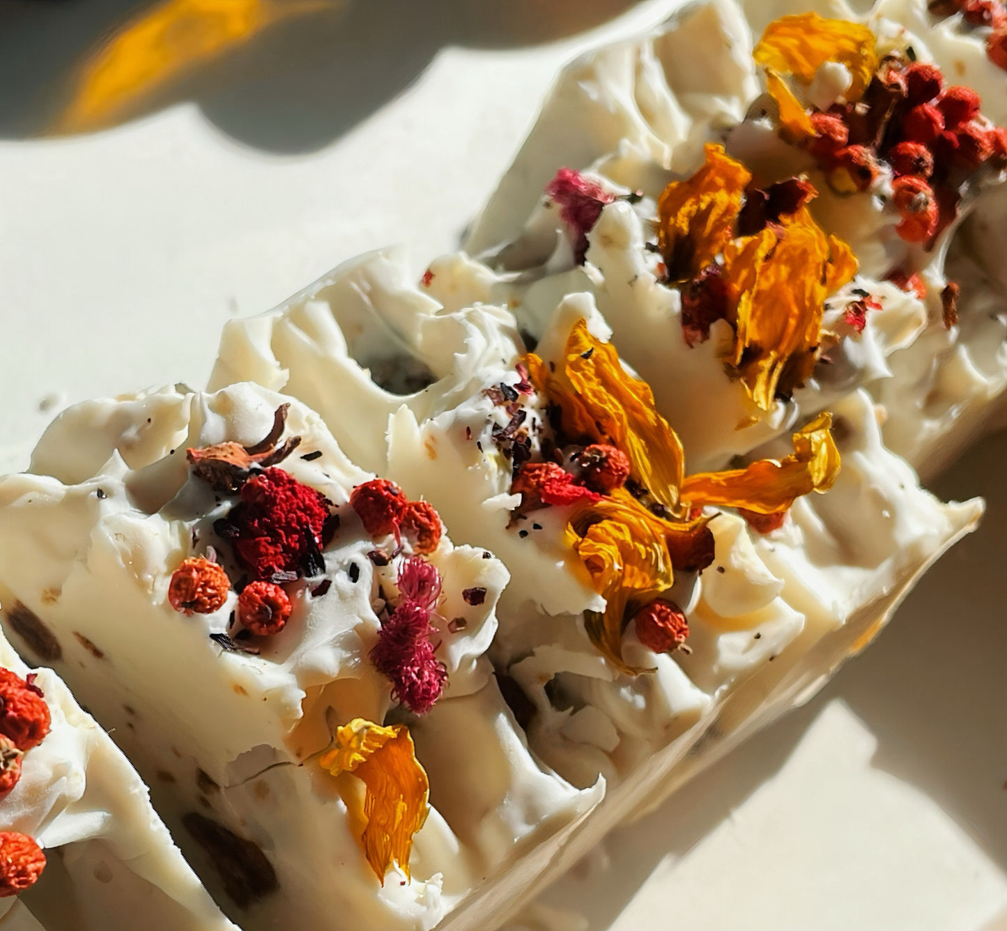 The Bare & Beautiful Bar: Cold Processed Double Butter Bar with Ghanian Black Soap. - Red Oak Body Products