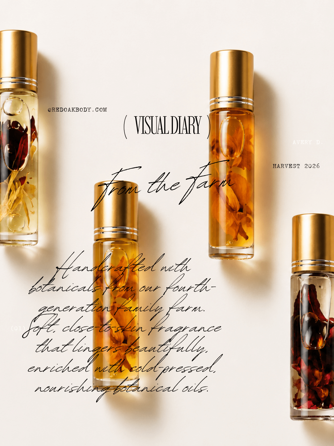 Farm-Grown Perfume Oil - Toxin-Free, Travel-Ready - Red Oak Body Products