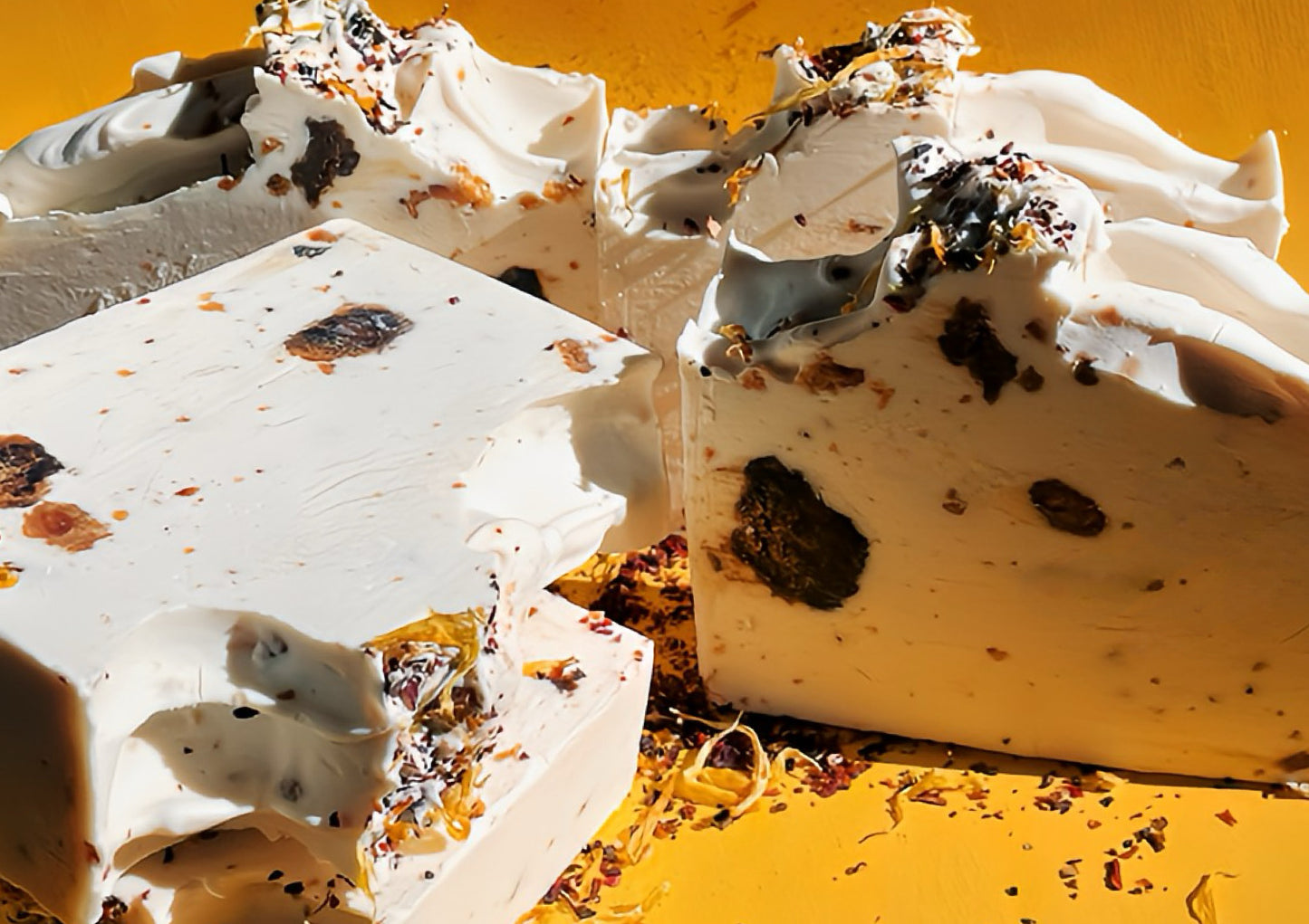 The Bare & Beautiful Bar: Cold Processed Double Butter Bar with Ghanian Black Soap.